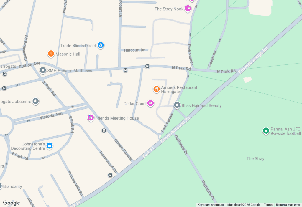 Image of Cedar Court Harrogate location on a map